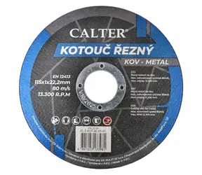 RULYT CALTER Řezný kotouč / Řezný kotouč / 115 x 1 x 22,2 mm