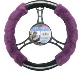 Compass DIAMOND fialovo-černý / Potah volantu / pro volanty 37-39 cm