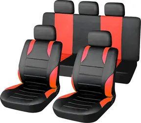 Compass Autopotahy sedadel SPORT červené / Autopotahy / sada 9 ks / s bočními airbagy / 100% polyester