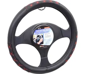 Compass BLIND černá, červené prošití / Potah volantu / 37-39 cm