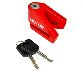 Racceway Zámek kotoučové brzdy červený / Zámek na kotoučovou brzdu / Čep 5 mm / Ocel / 2 klíče