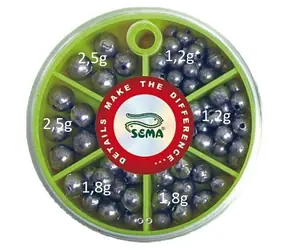 SURETTI Olovo Broky průběžné 120 g / Zátěž na montáž / Rybolov