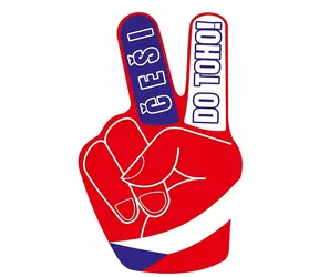 SPORTTEAM Fandící ruka ČR 3 / Fanouškovský doplněk / Velikost UNI / 100% polyester