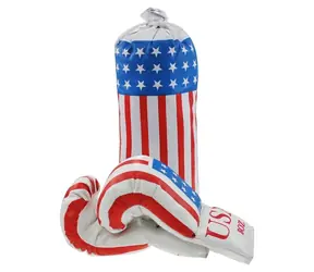 RULYT Dětská boxovací sada USA / Boxovací pytel + rukavice / 8 oz / od 4 let