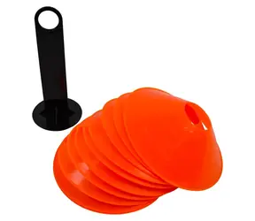 RULYT Vytyčovací mety 10 ks se stojanem oranžová / Sportovní příslušenství / průměr 19 cm
