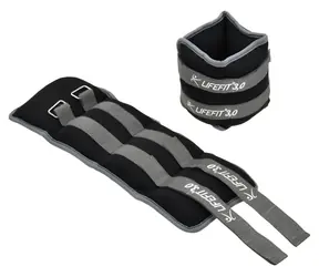 Lifefit Kotník/zápěstí S2 2x3,0 kg černá / Neoprenová zátěž / suchý zip / neopren