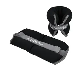 Lifefit S2 2x0,5kg černá / Neoprenová zátěž / Kotník a zápěstí / Pár / Suchý zip