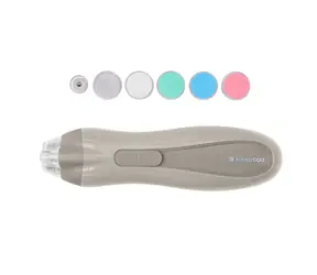 KIKKABOO Elektrický pilník na nehty Beige / 6 nástavců / 2 rychlosti / LED světlo / od narození