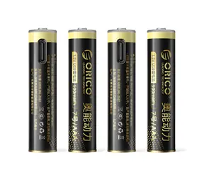 Orico Ener-G EG7C černá / Nabíjecí baterie AAA / USB-C / 1,5V / 500mWh / 4 ks