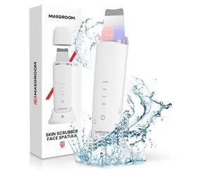 MAXGROOM M-169 bílá / Přístroj na čištění pleti / ultrazvukový peeling / LED terapie