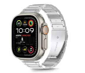 Tech-Protect Stainless Bracelet stříbrná / Řemínek pro Apple Watch / článkový tah / 44/45/46/49 mm