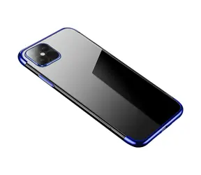 Hurtel Clear Color Case modrá / Kryt / Xiaomi Mi 11 / TPU gel, pokovený rámeček