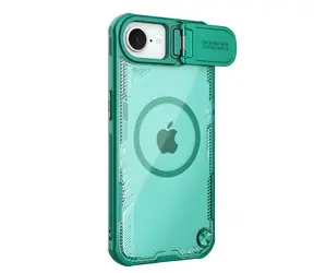 Nillkin Iceblade Prop Magnetic zelená / Kryt pro Apple iPhone 16e, 17e / Stojánek, kryt kamery
