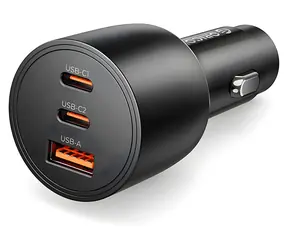 Orico PowerLink 165W černá / Autonabíječka / USB-A + 2x USB-C / 165W