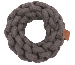 M-Pets Coto bavlněná hračka kruh šedá / Přetahovadlo / Bavlna / O 13 cm