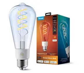 Govee R14C0 ST64 černá / Chytrá LED žárovka / E27 / 800lm / 2700-6500K / Wi-Fi+Bluetooth / Matter