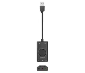 Orico SC2 černá / Externí zvuková karta / USB-A / multifunkční