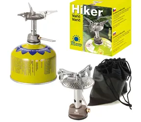 Meva HIKER / Plynový vařič / na plynové kartuše (ventil i závit) / Výkon 2,4 kW / Hmotnost 70 g / Extrémně lehký