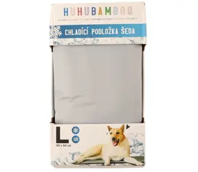 Huhubamboo Chladicí podložka L šedá / Chladicí podložka / 90 x 50 cm