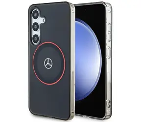 Mercedes Double Layer W Red černá / Zadní kryt / MagSafe / pro Samsung Galaxy S24