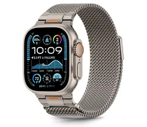 Tech-Protect Milano Vanguard titan / Řemínek pro Apple Watch / milánský tah / 44/45/46/49 mm