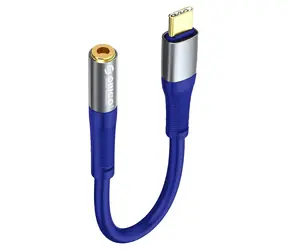 Orico AXC-02 modrá / Audio adaptér / USB-C na 3,5mm jack / 20 cm