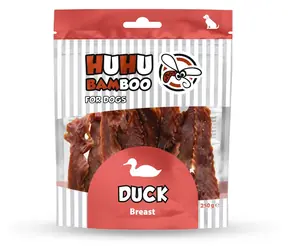 HUHUBAMBOO Pamlsky kachní prsa / Pro psy / sušené / 250 g