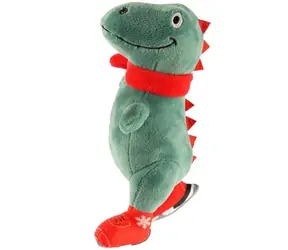HUHUBAMBOO Hračka pro psy Vánoční dinosaurus na bruslích / 20 x 12 x 8 cm