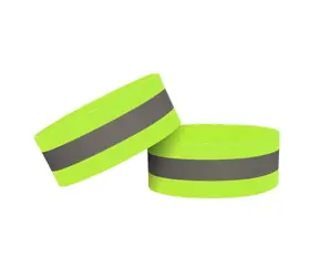Hurtel Reflexní páska na paži žlutá / Reflexní páska / Suchý zip / 4 cm