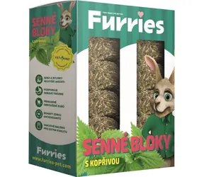 Furries senné bloky z českých luk s kopřivou 800 g / Seno pro hlodavce / Bezprašné