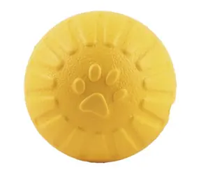 Huhubamboo Míček pro psy S žlutá / Hračka pro psy / EVA / 7 cm