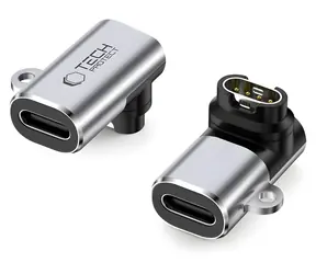 Tech-Protect Ultraboost šedá / Nabíjecí adaptér / USB-C / pro Garmin Watch / Úhlový