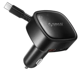 Orico FC-66-1A2C černá / Autonabíječka / 66W / vestavěný USB-C kabel