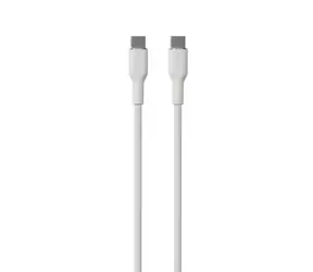 Puro Soft bílá / Datový kabel USB-C - USB-C / 60 W / 1,5 m
