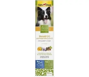 GimDog Šampon na časté mytí 250 ml / Šampon pro psy / Měsíček, sléz, makadamový olej / Pro citlivou a suchou pokožku