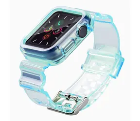 Hurtel Case Strap Set modrá / Kryt s řemínkem / Apple Watch 42 mm / Silikonový