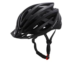 Wozinsky MTB černá M / Cyklistická helma / odnímatelný kozírek / zadní USB světlo
