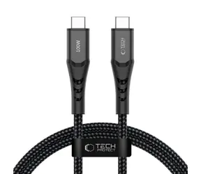 Tech-Protect Ultraboost UB11T černá / Kabel / USB-C - USB-C / PD 100W / QC3.0 / 100 cm