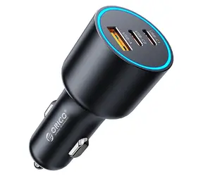 Orico HyperDrive 165W černá / Autonabíječka / USB-A / 2x USB-C