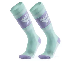 Qunature Lyžařské ponožky fialovo-zelené / Ponožky / 43-48 (L/XL)