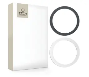 Tech-Protect MagMat černá/stříbrná / Magnetický kroužek MagSafe / univerzální / 2 ks
