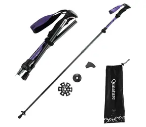 Qunature Trekingová hůl Nordic Walking fialová / Trekingové hole / hliník / 110-130 cm / 1 ks