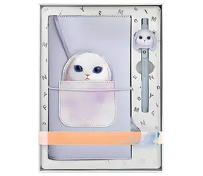 Nimmy Big Eyed Pet 2.0 Rabbit fialová / Zápisník s perem / 2v1 / motiv králík