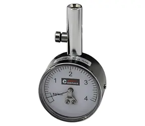 Compass PROFI / Měřič tlaku v pneumatikách / 0,3-4 Atm / kovové tělo