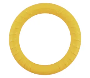 HUHUBAMBOO Kruh pro psy žlutá / Hračka pro psy / EVA / 19 cm