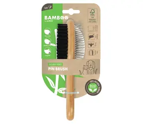 M-Pets Bamboo kartáč oboustranný / Kartáč na srst / Pro psy