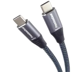 PremiumCord kabel USB-C - USB-C / USB 3.2 Gen 2x2 / 5A / 100W / 20 Gbit/s / Bavlněný oplet / 3 m