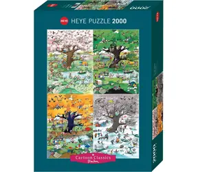 HEYE Puzzle Cartoon Classics: Čtyři roční období / 2000 dílků / 69 × 97 cm