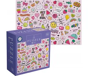 INTERDRUK Puzzle se samolepkami Ikony / 250 dílků / rozměr 48 × 33 cm