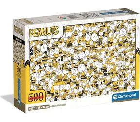 CLEMENTONI Puzzle Impossible: Peanuts / 500 dílků / od 14 let